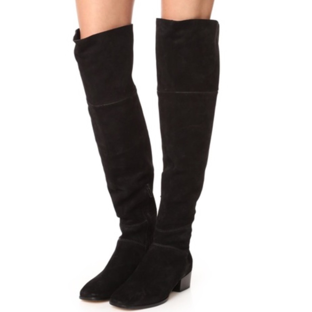 Joie Black Suede Over-the-Knee Boots